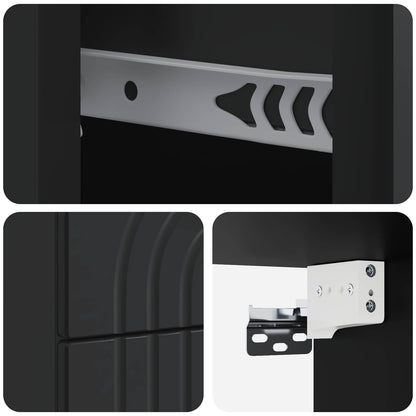 Mobiletto da notte a muro 2 pcs Nero 33 x 34,5 x 40 cm | homemem39