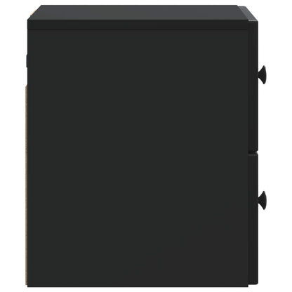 Mobiletto da notte a muro 2 pcs Nero 33 x 34,5 x 40 cm