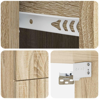 Mobiletto da notte a muro Rovere Sonoma 33 x 34,5 x 40 cm