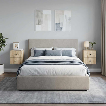 Mobiletto da notte a muro 2 pcs Rovere Sonoma 33 x 34,5 x 40 cm