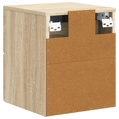 Mobiletto da notte a muro 2 pcs Rovere Sonoma 33 x 34,5 x 40 cm | homemem39