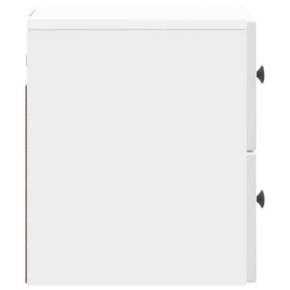 Mobiletto da notte a muro Bianco Lucido 33 x 34,5 x 40 cm | homemem39