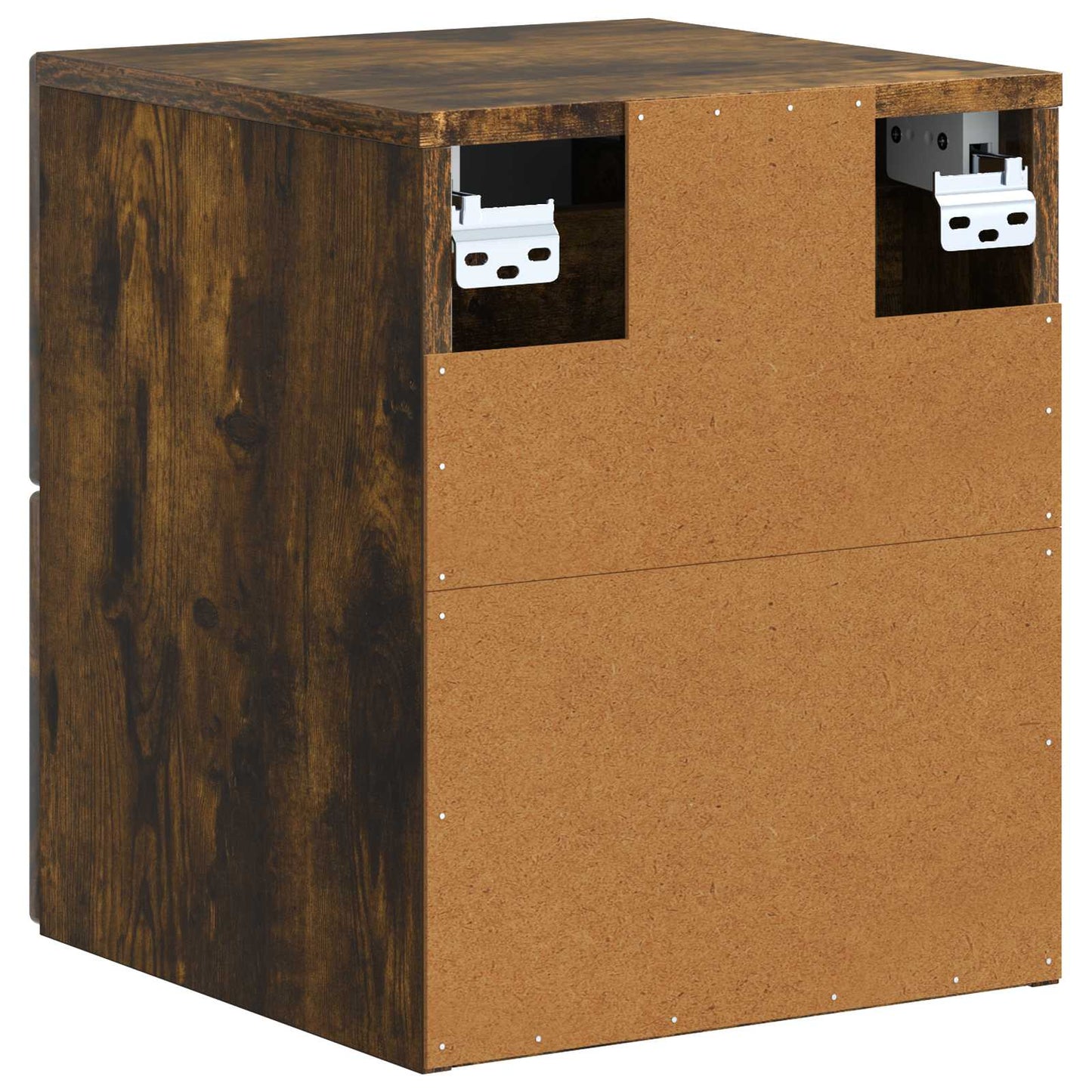 Mobiletto da notte a muro Rovere Fumo 33 x 34,5 x 40 cm