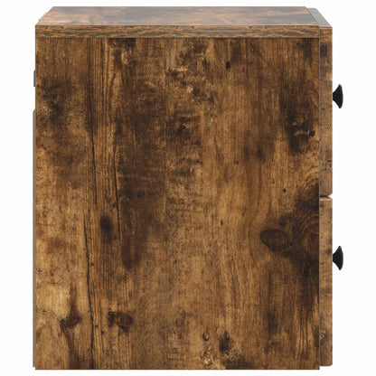 Mobiletto da notte a muro Rovere Fumo 33 x 34,5 x 40 cm