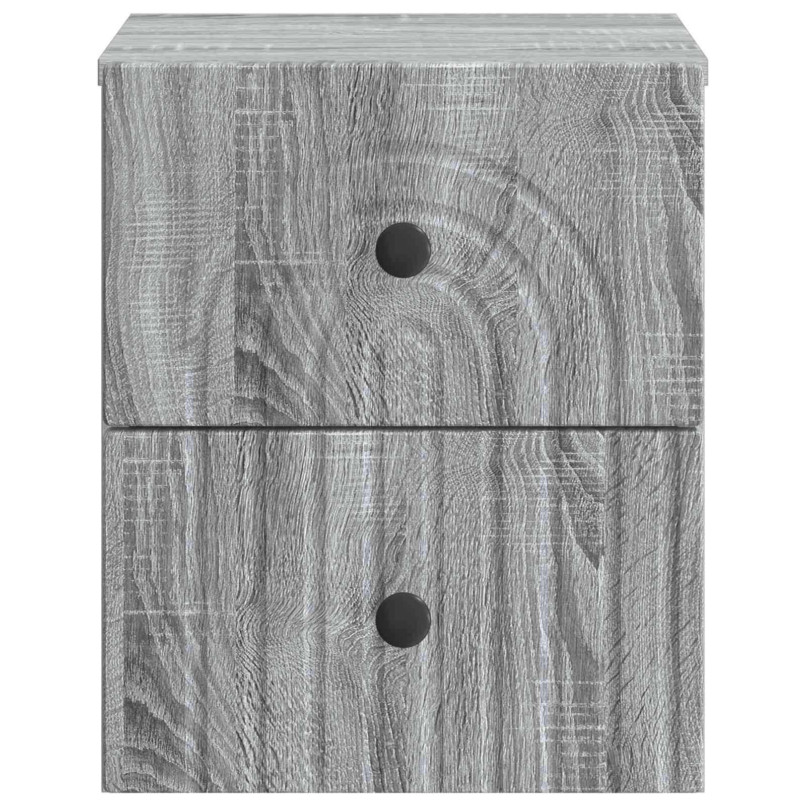 Mobiletto da notte a muro Grigio Sonoma 33 x 34,5 x 40 cm | homemem39