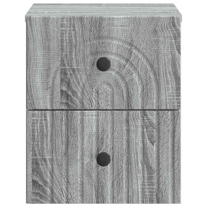 Mobiletto da notte a muro Grigio Sonoma 33 x 34,5 x 40 cm | homemem39