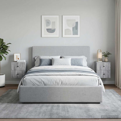 Mobiletto da notte a muro 2 pcs Grigio Sonoma 33 x 34,5 x 40 cm