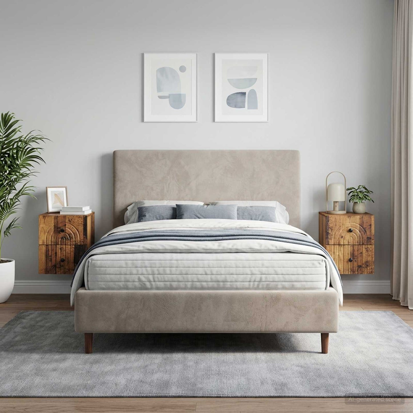 Mobiletto da notte a muro 2 pcs Legno antico 33 x 34,5 x 40 cm
