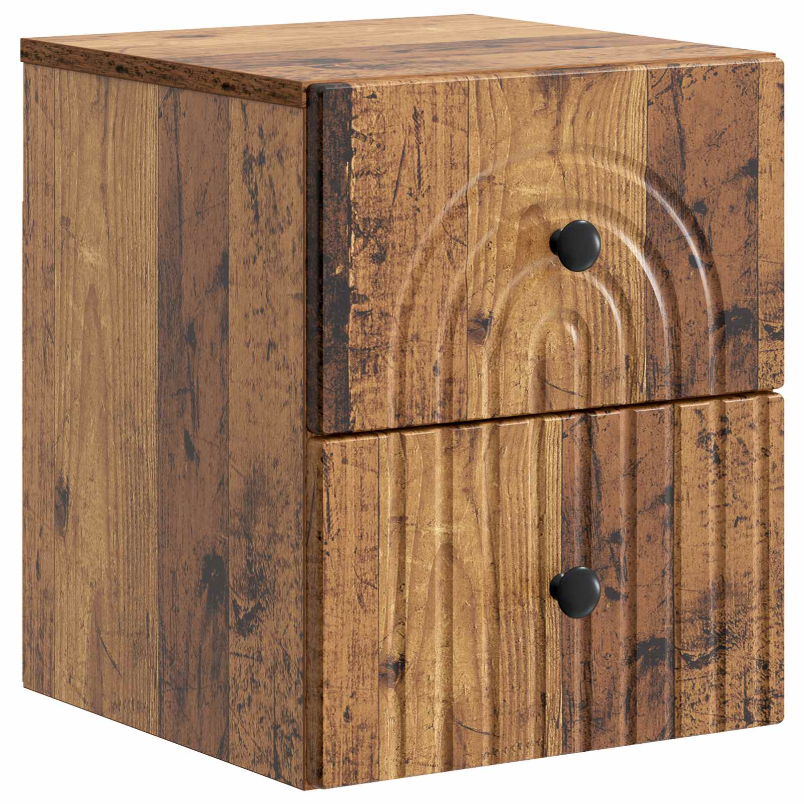Mobiletto da notte a muro 2 pcs Legno antico 33 x 34,5 x 40 cm | homemem39