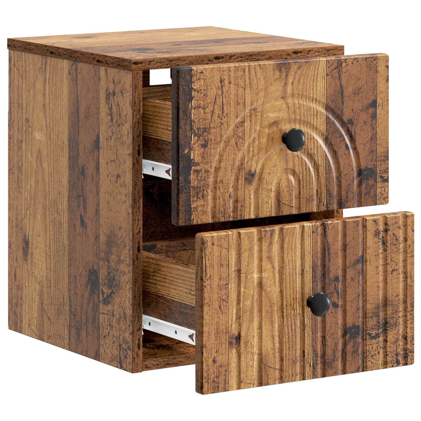 Mobiletto da notte a muro 2 pcs Legno antico 33 x 34,5 x 40 cm | homemem39