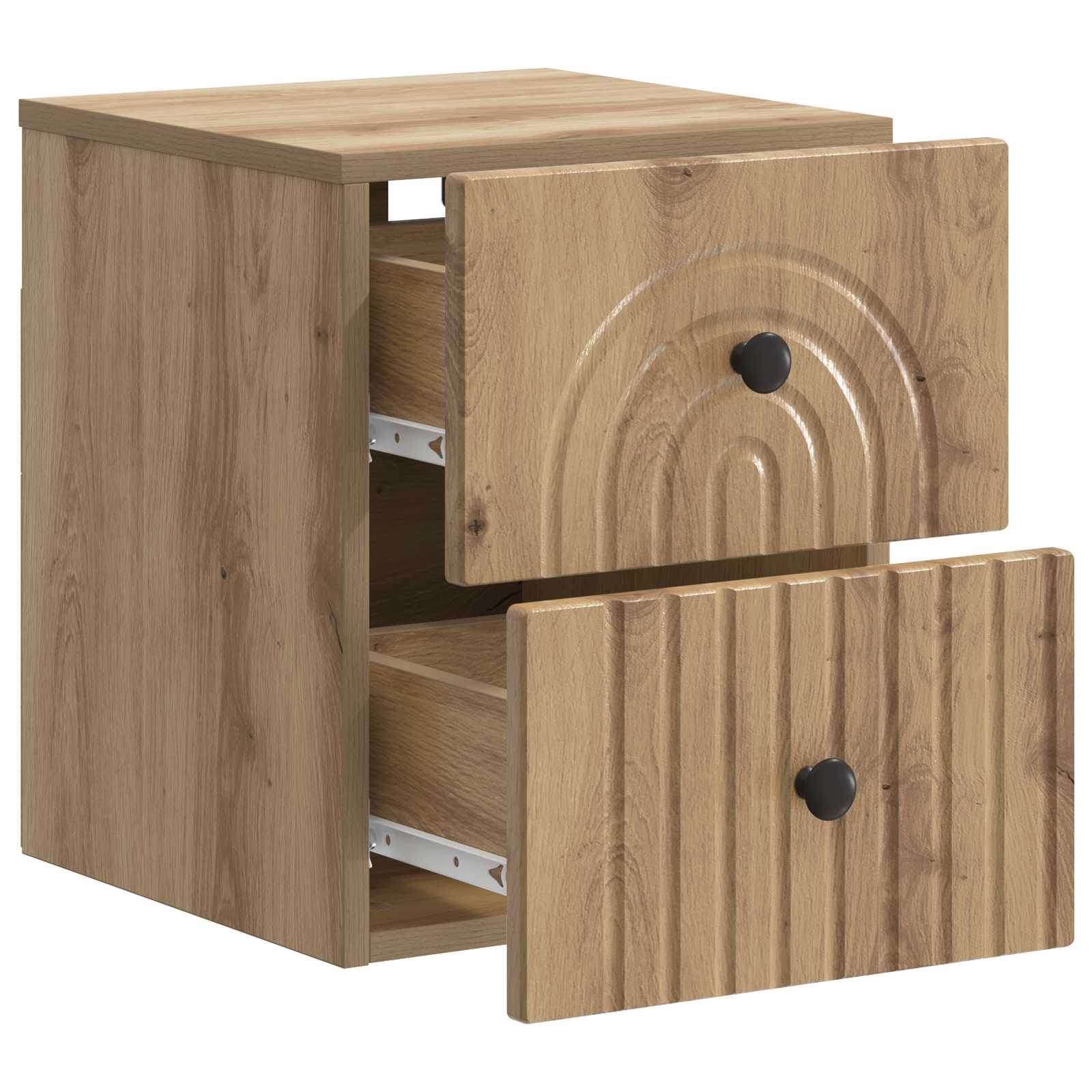 Mobiletto da notte a muro Rovere Artigianale 33 x 34,5 x 40 cm | homemem39