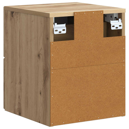 Mobiletto da notte a muro Rovere Artigianale 33 x 34,5 x 40 cm | homemem39