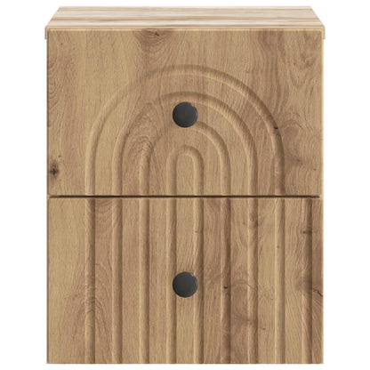 Mobiletto da notte a muro Rovere Artigianale 33 x 34,5 x 40 cm | homemem39