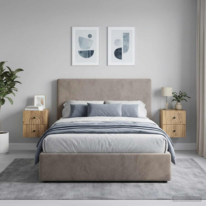 Mobiletto da notte a muro 2 pz Rovere Artigianale