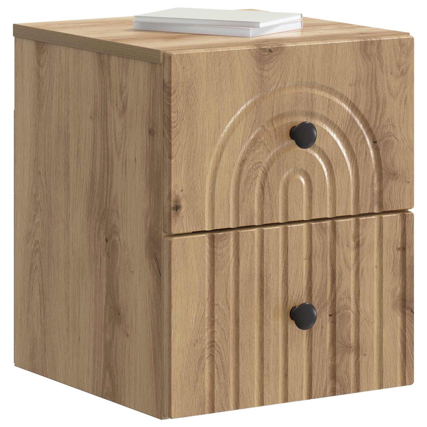 Mobiletto da notte a muro con cassetto 2 pcs Rovere Artigianale | homemem39