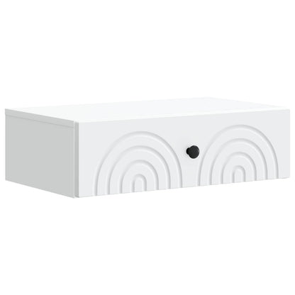 Tavolino da Parete Laterale Bianco 59 x 34,5 x 17 cm