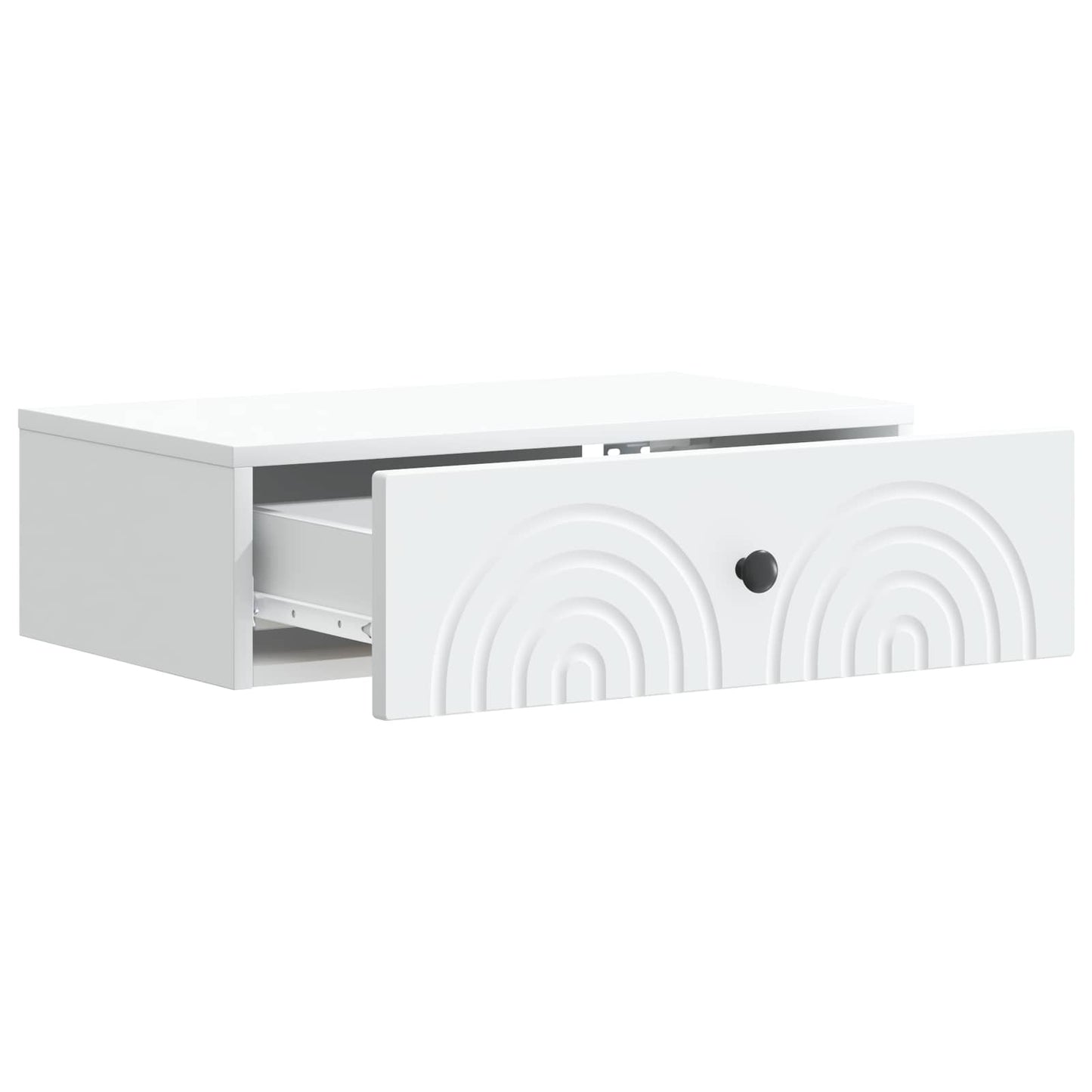 Tavolino da Parete Laterale Bianco 59 x 34,5 x 17 cm