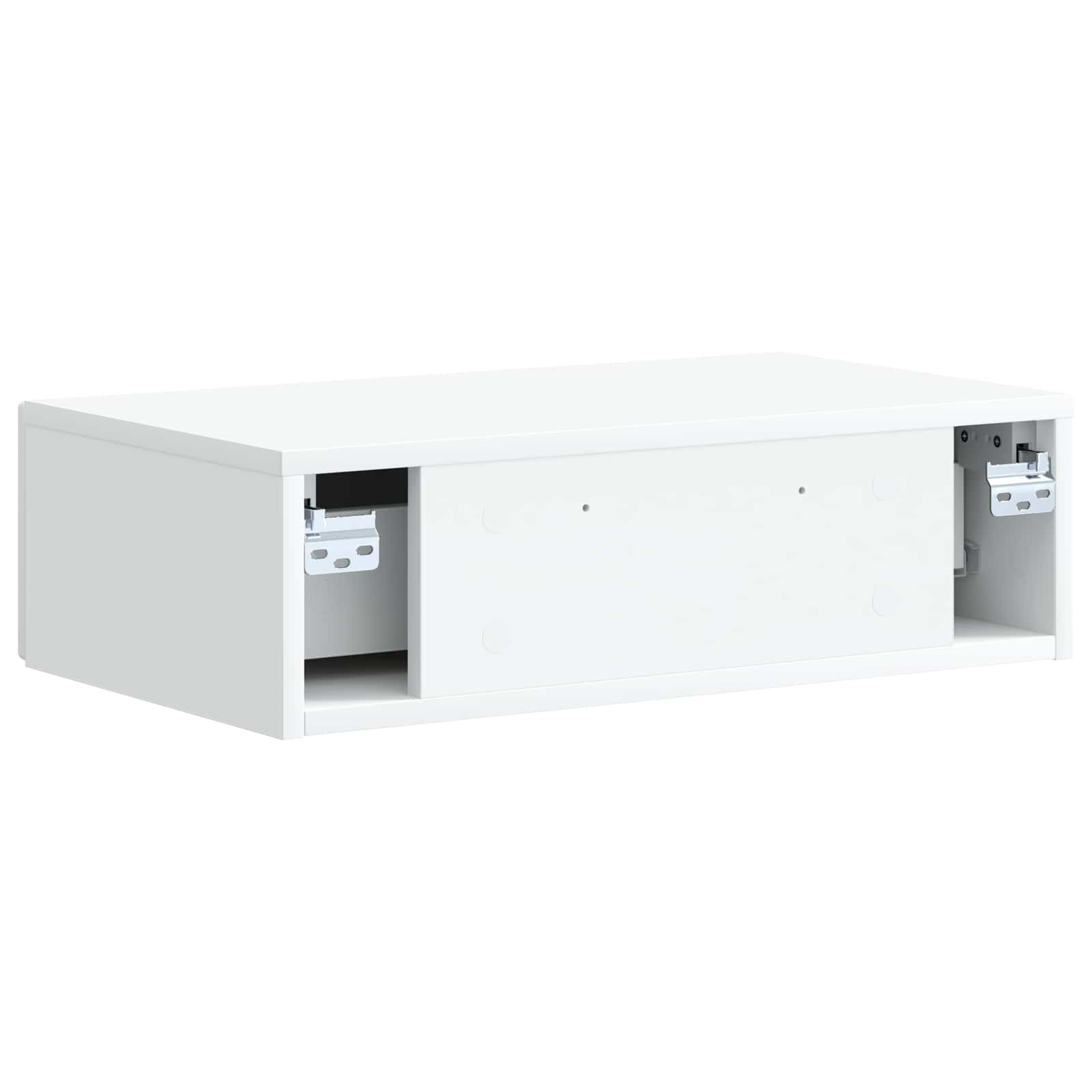 Tavolino da Parete Laterale Bianco 59 x 34,5 x 17 cm | homemem39