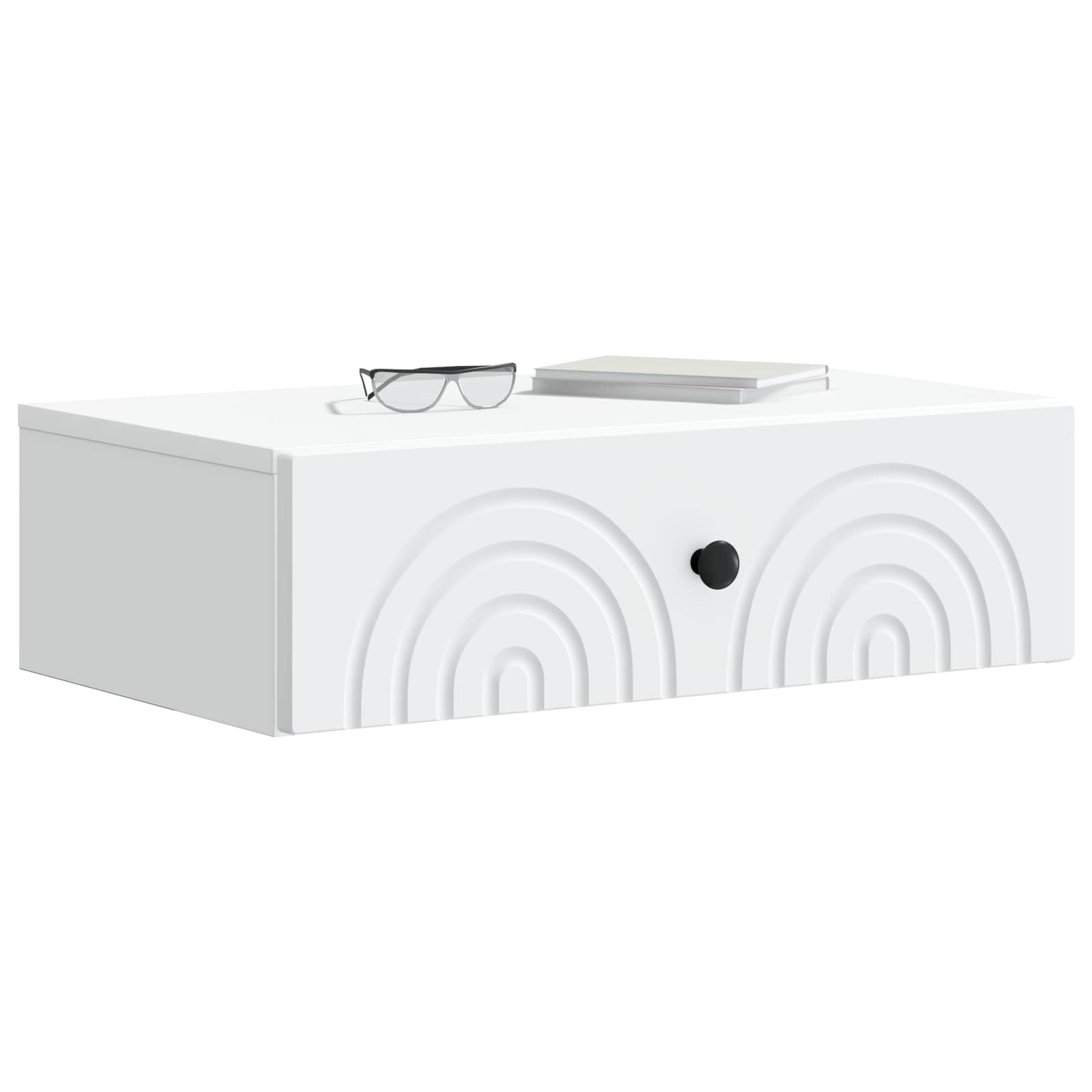 Tavolino da Parete Laterale Bianco 59 x 34,5 x 17 cm | homemem39