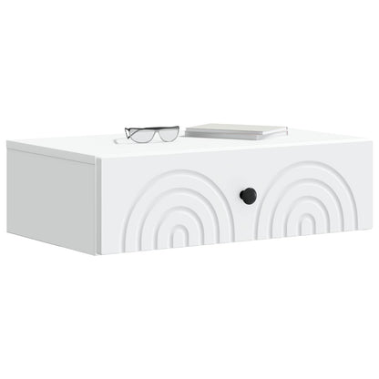 Tavolino da Parete Laterale Bianco 59 x 34,5 x 17 cm | homemem39