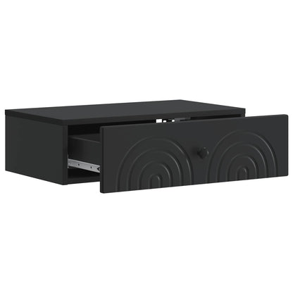 Tavolino da Parete Laterale Nero 59 x 34,5 x 17 cm | homemem39