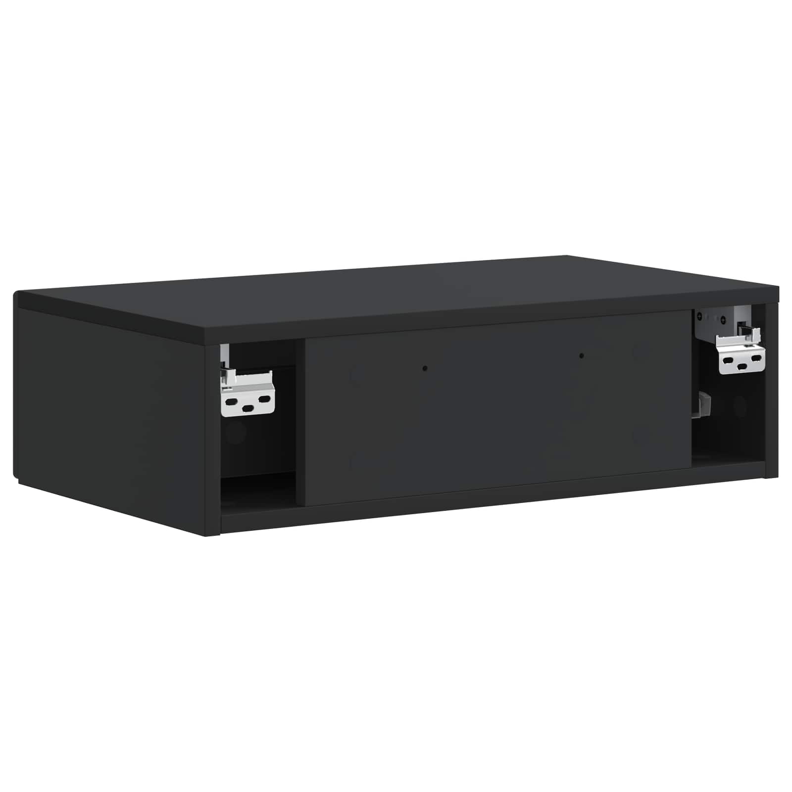 Tavolino da Parete Laterale Nero 59 x 34,5 x 17 cm | homemem39