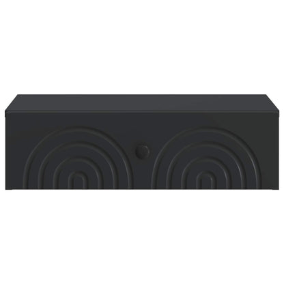 Tavolino da Parete Laterale Nero 59 x 34,5 x 17 cm