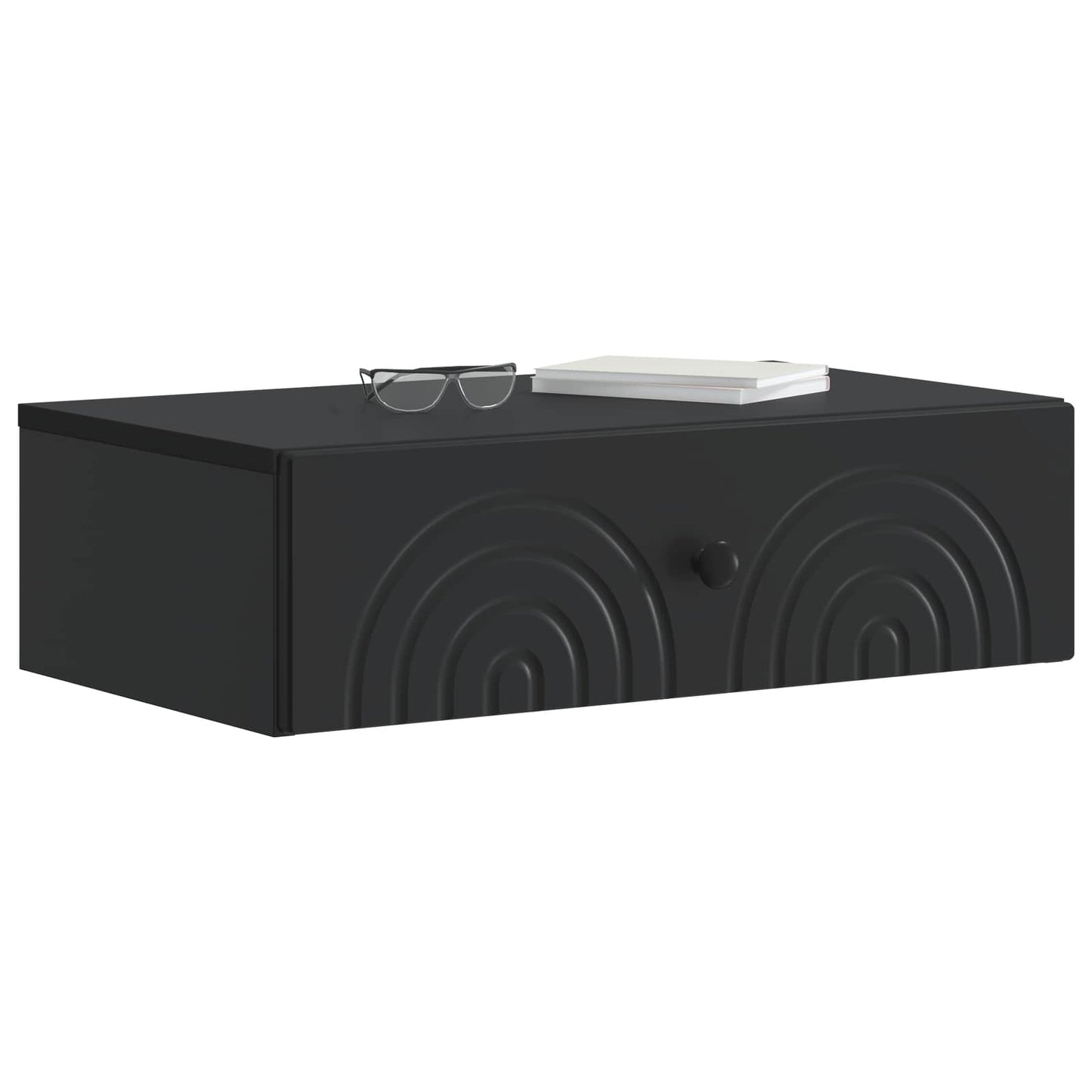 Tavolino da Parete Laterale Nero 59 x 34,5 x 17 cm | homemem39