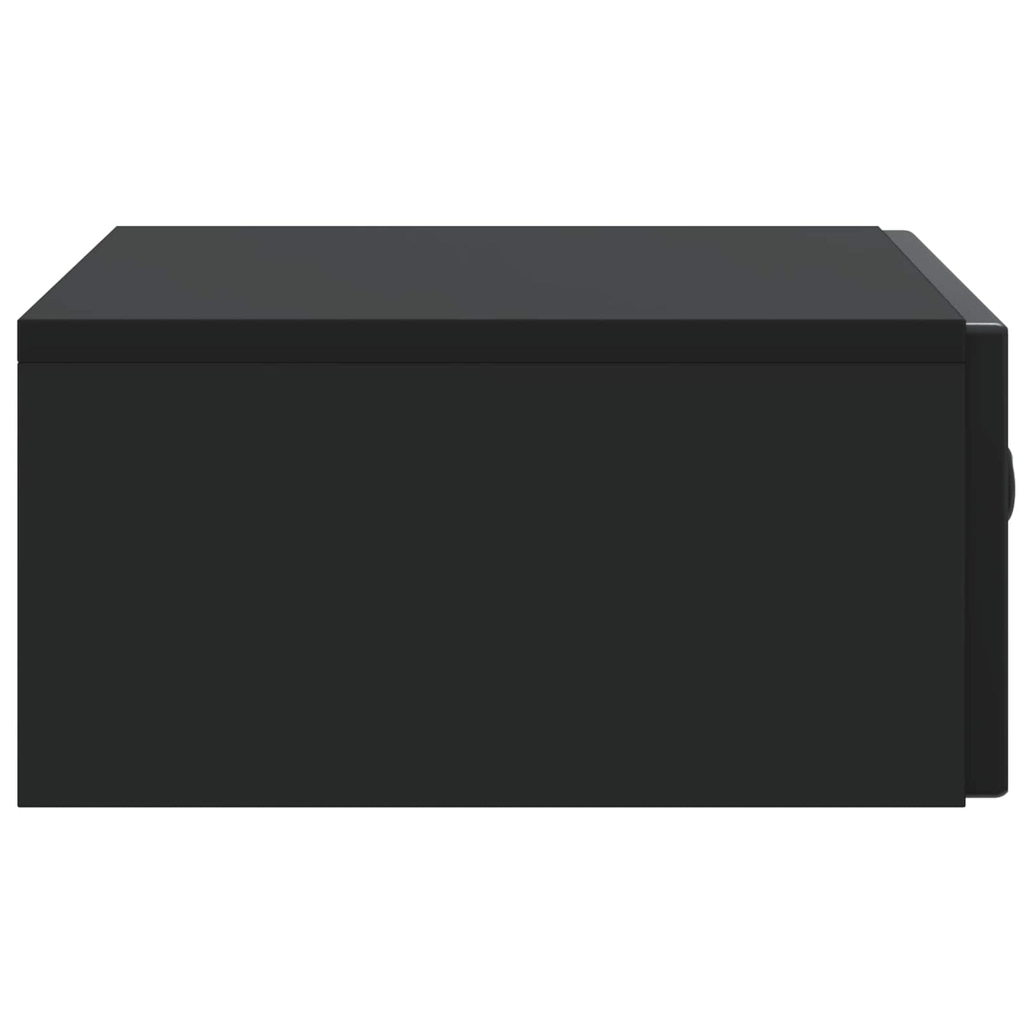 Tavolino da Parete Laterale Nero 59 x 34,5 x 17 cm