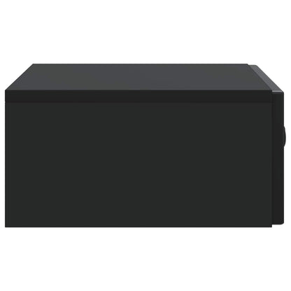 Tavolino da Parete Laterale Nero 59 x 34,5 x 17 cm