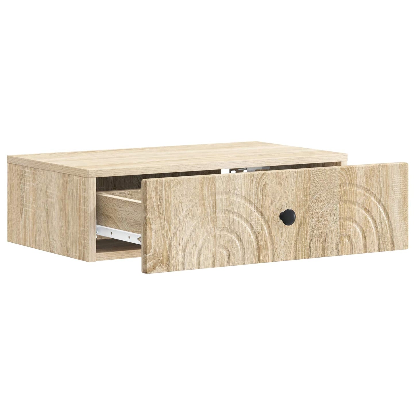 Tavolino da Parete Laterale Rovere Sonoma 59 x 34,5 x 17 cm