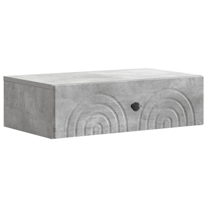Tavolino da Parete Laterale Grigio Cemento 59 x 34,5 x 17 cm | homemem39