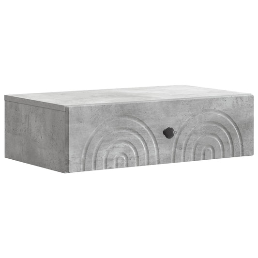Tavolino da Parete Laterale Grigio Cemento 59 x 34,5 x 17 cm | homemem39