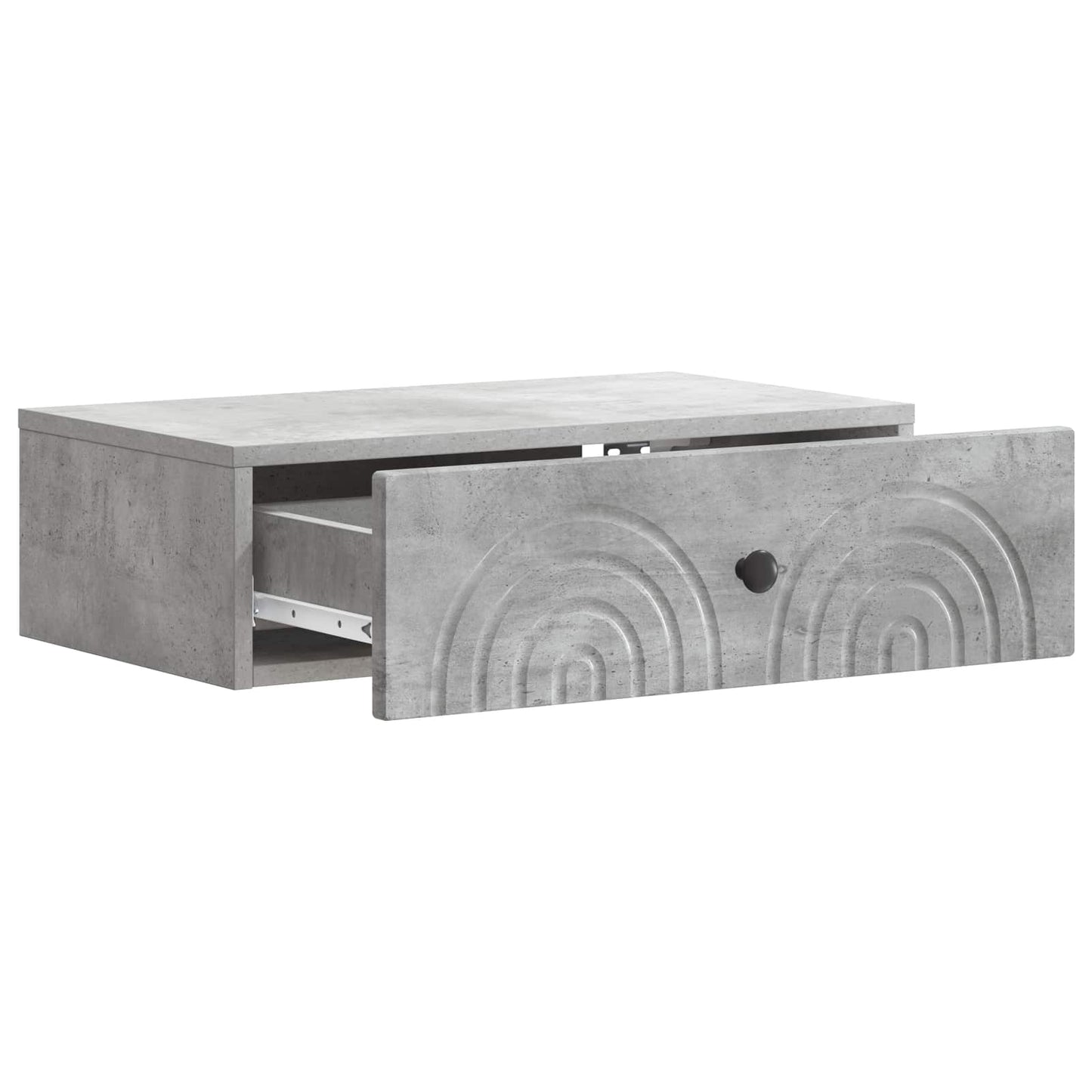 Tavolino da Parete Laterale Grigio Cemento 59 x 34,5 x 17 cm | homemem39