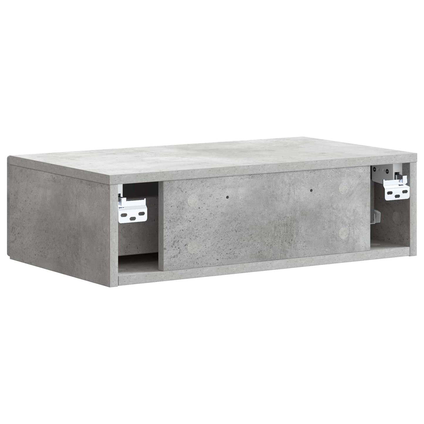 Tavolino da Parete Laterale Grigio Cemento 59 x 34,5 x 17 cm | homemem39