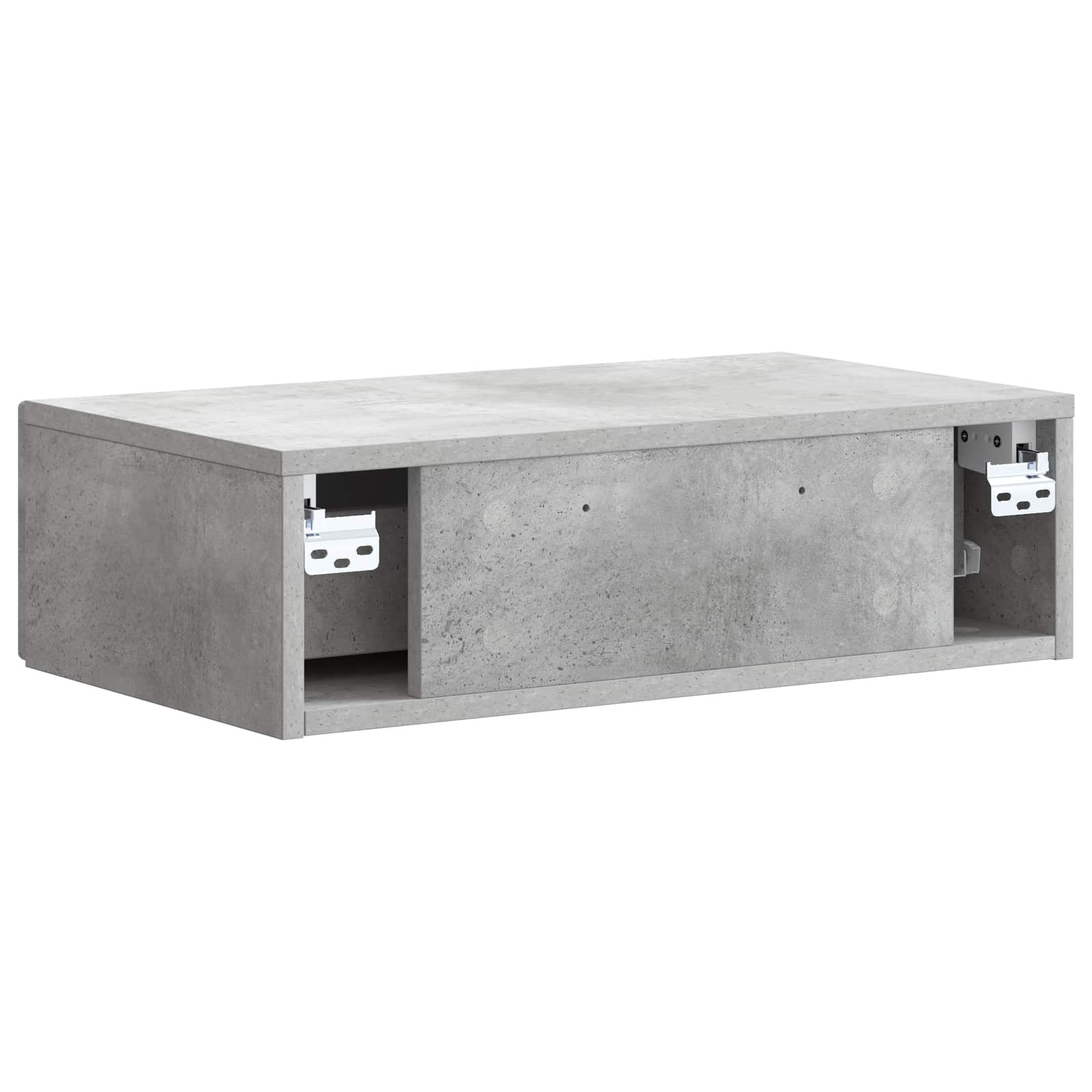 Tavolino da Parete Laterale Grigio Cemento 59 x 34,5 x 17 cm | homemem39