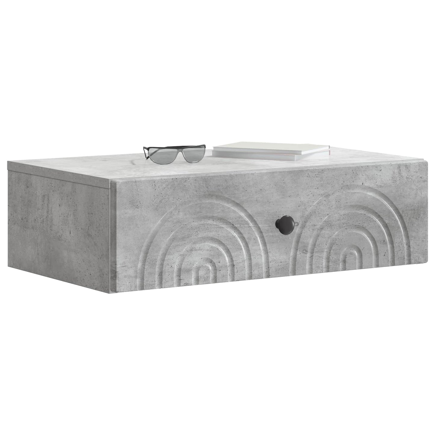 Tavolino da Parete Laterale Grigio Cemento 59 x 34,5 x 17 cm | homemem39