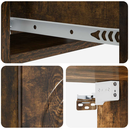 Tavolino da Parete Laterale Rovere Fumo 59 x 34,5 x 17 cm | homemem39