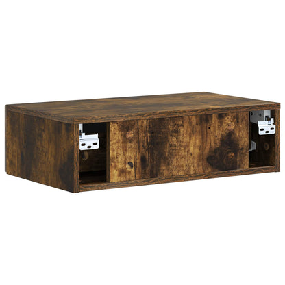 Tavolino da Parete Laterale Rovere Fumo 59 x 34,5 x 17 cm | homemem39