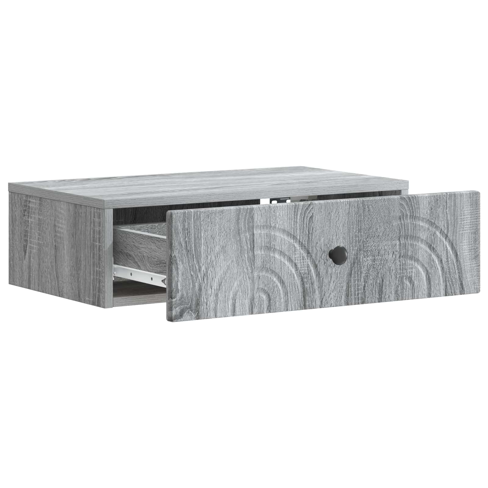 Tavolino da Parete Laterale Grigio Sonoma 59 x 34,5 x 17 cm | homemem39