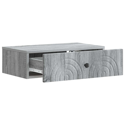 Tavolino da Parete Laterale Grigio Sonoma 59 x 34,5 x 17 cm | homemem39