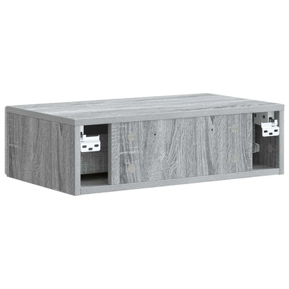 Tavolino da Parete Laterale Grigio Sonoma 59 x 34,5 x 17 cm | homemem39