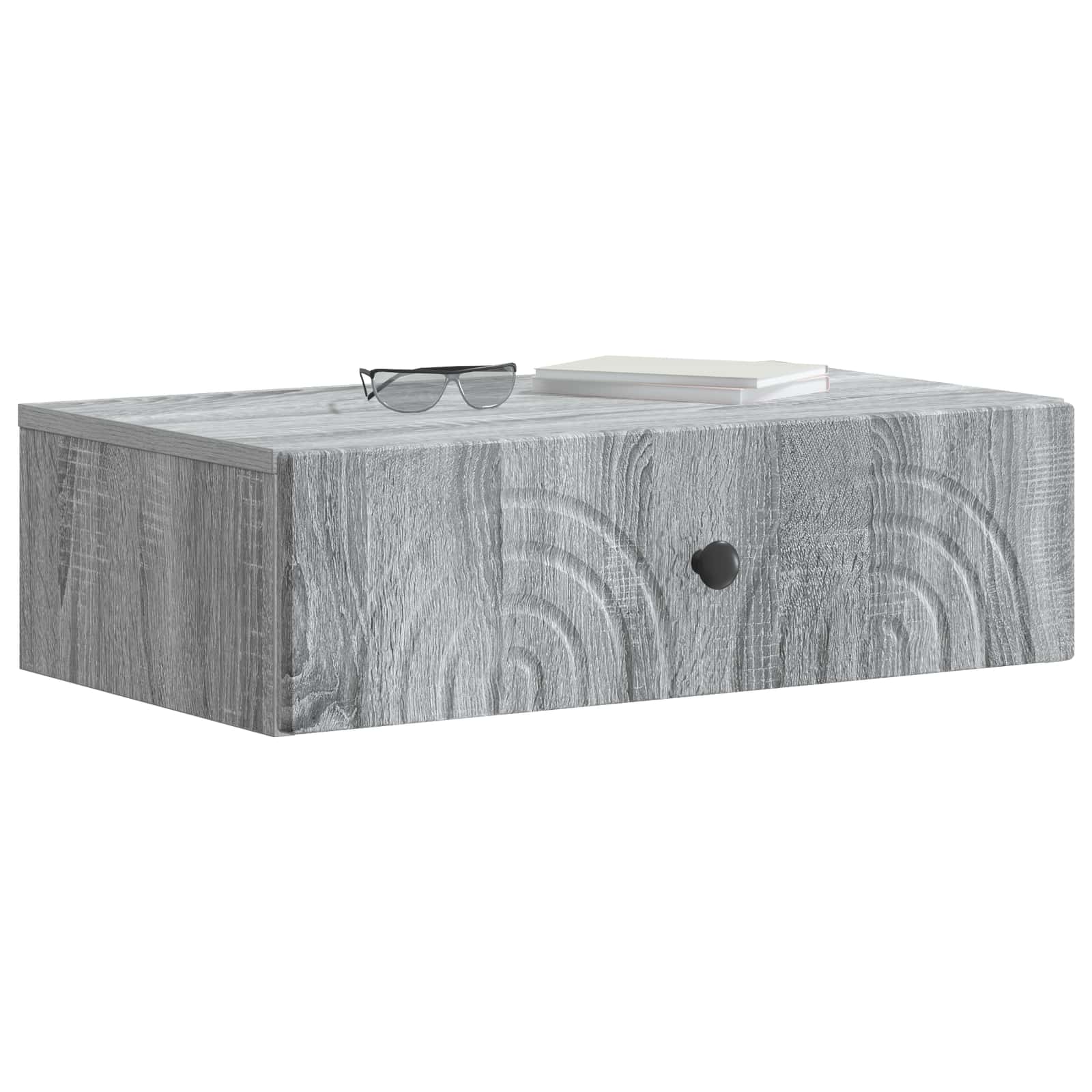 Tavolino da Parete Laterale Grigio Sonoma 59 x 34,5 x 17 cm | homemem39
