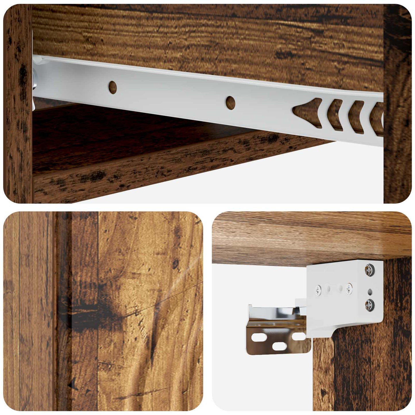 Tavolino da Parete Laterale Legno antico 59 x 34,5 x 17 cm | homemem39