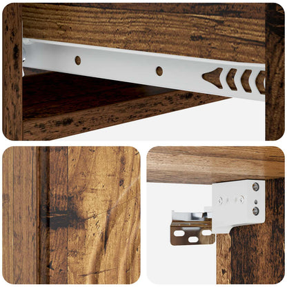 Tavolino da Parete Laterale Legno antico 59 x 34,5 x 17 cm