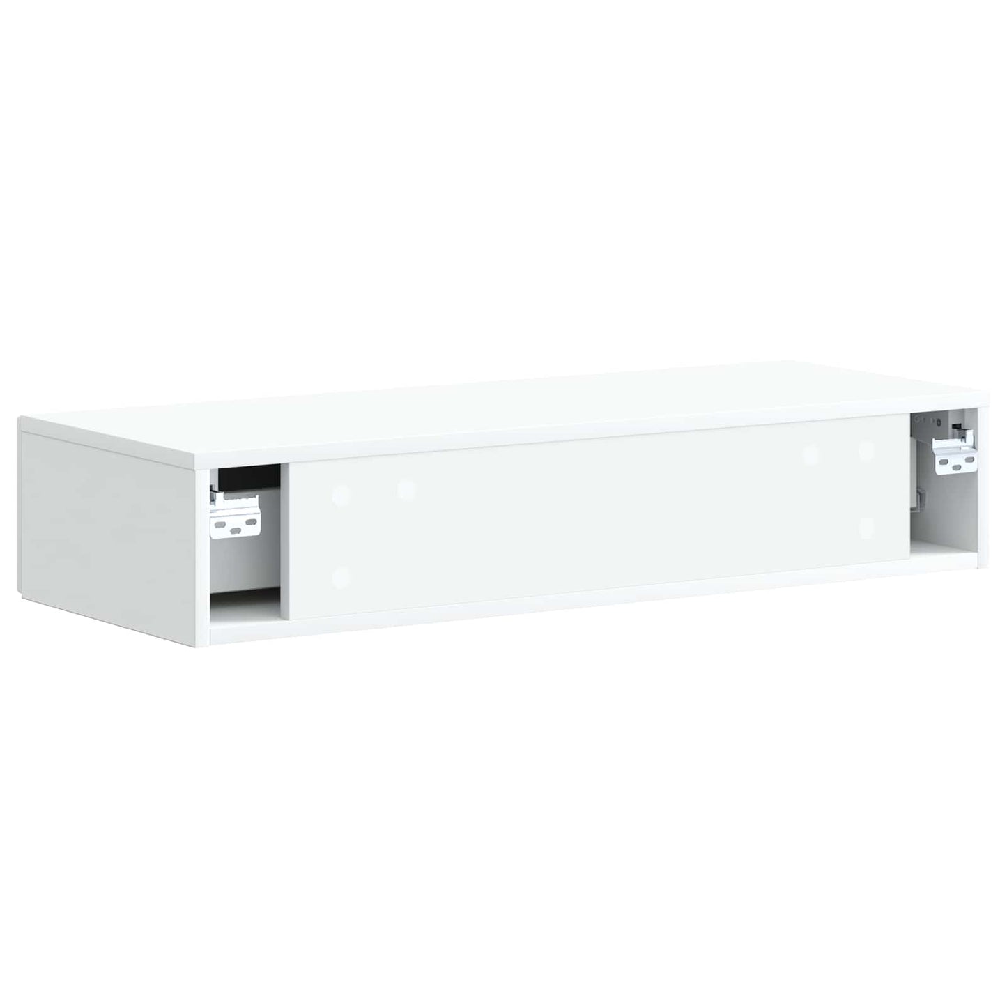 Tavolino da Parete Laterale Bianco 87,5 x 34,5 x 17 cm