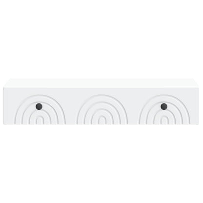 Tavolino da Parete Laterale Bianco 87,5 x 34,5 x 17 cm