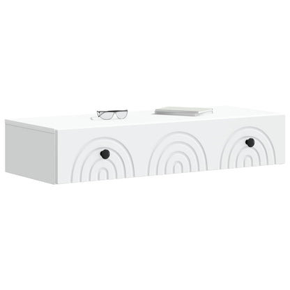 Tavolino da Parete Laterale Bianco 87,5 x 34,5 x 17 cm | homemem39