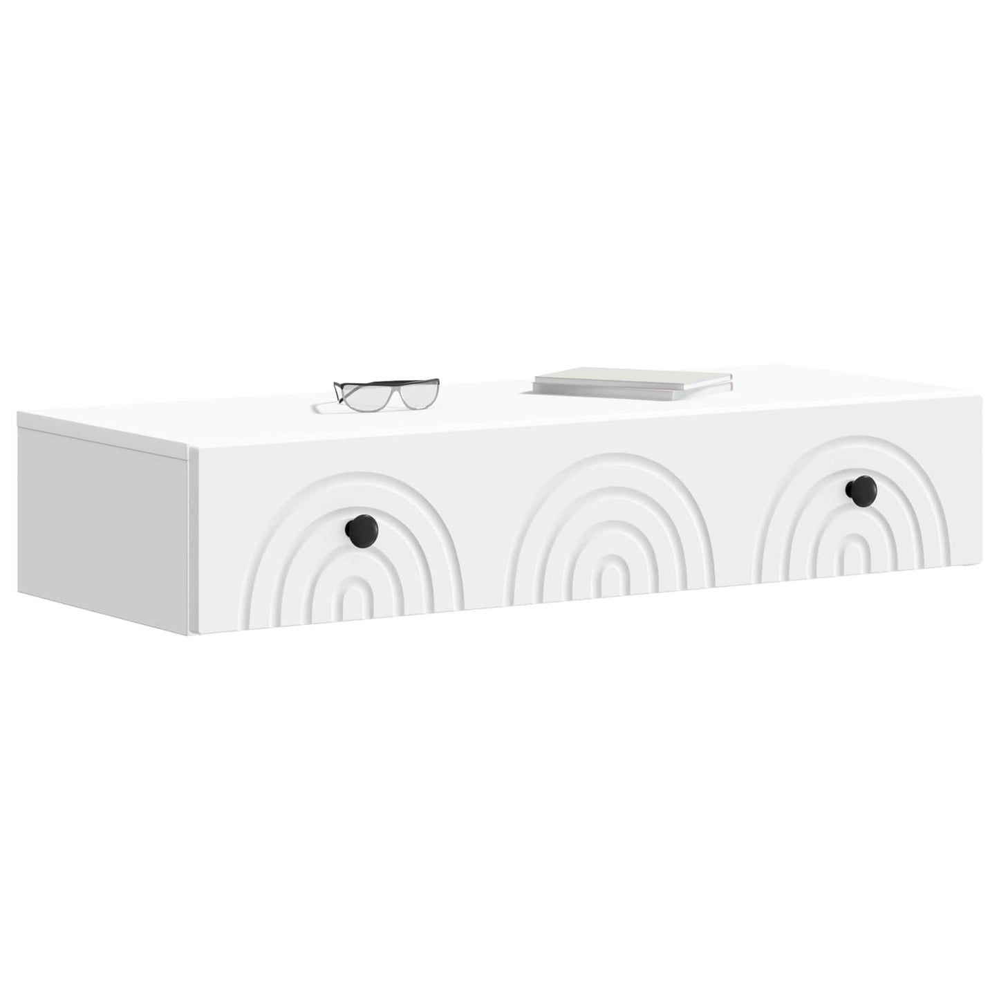 Tavolino da Parete Laterale Bianco 87,5 x 34,5 x 17 cm