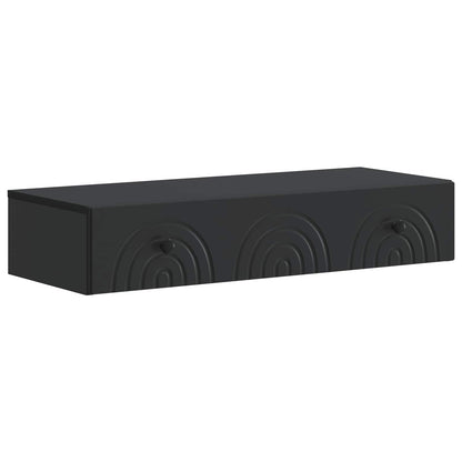 Tavolino da Parete Laterale Nero 87,5 x 34,5 x 17 cm | homemem39